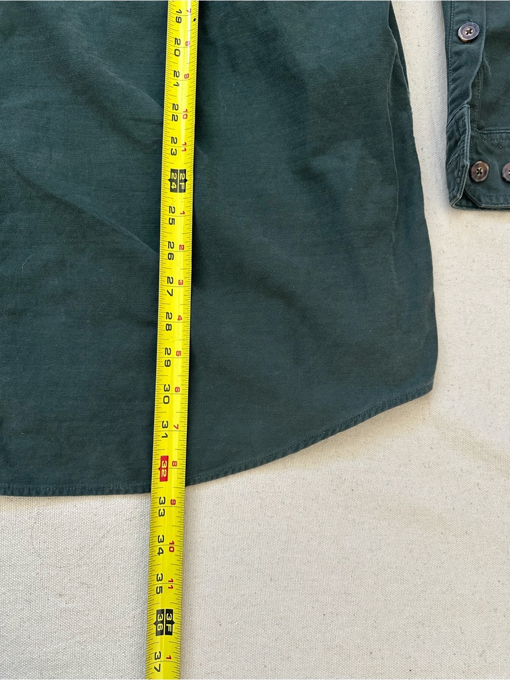 Duluth Trading Co Men 2XL Heavyweight Cotton Work Shirt Forest Green Long Sleeve - Picture 5 of 11